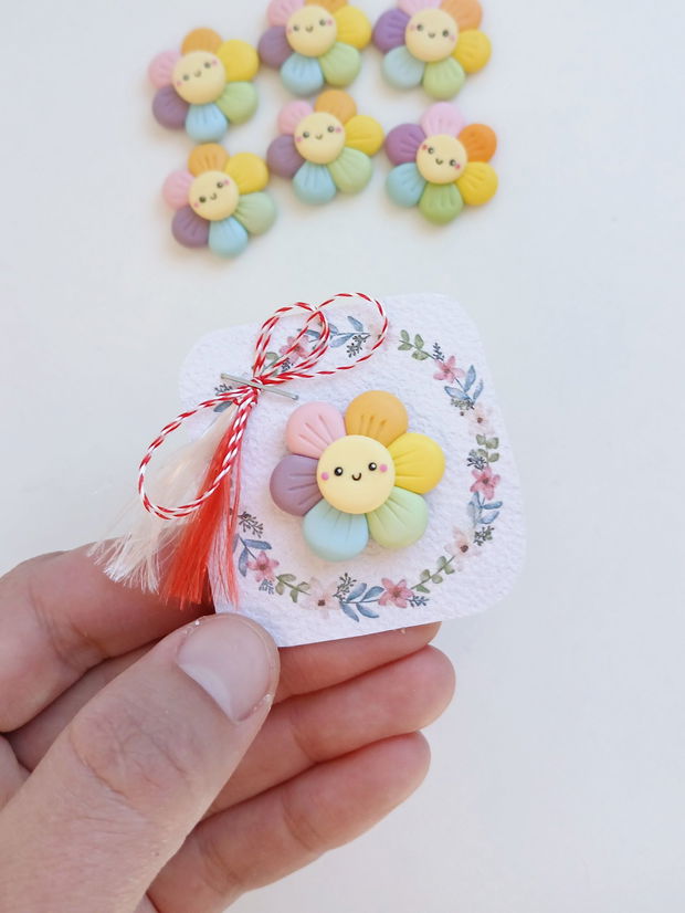 Mărțișor Floricică pastelată