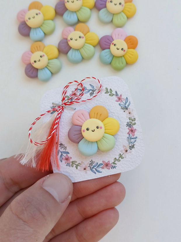 Mărțișor Floricică pastelată