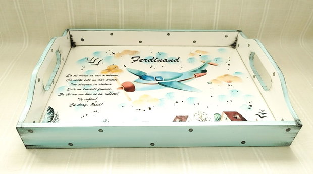 Tavita de mot baietel cu avion