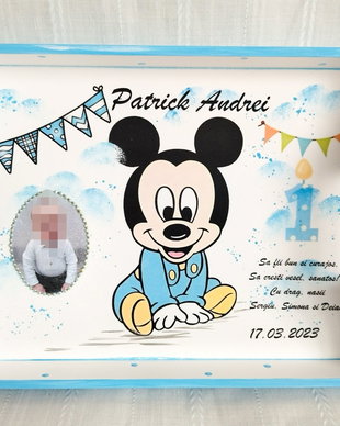Tavita de mot baietel cu Mickey