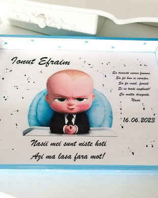 Tavita de mot baietel cu baby boss