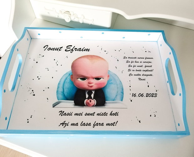 Tavita de mot baietel cu baby boss