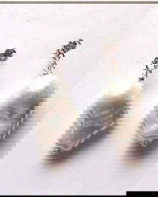 cercei cu perle de Mallorca in stil baroc 47379