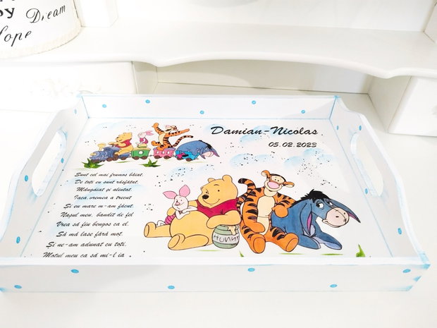 Tavita de mot baietel cu prietenii lui Pooh