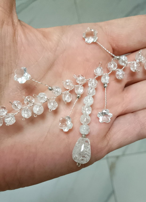 Colier cuart cristal de gheață