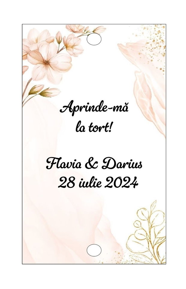 Eticheta artificii tort/ Artificii tort cu eticheta personalizata