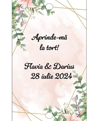 Eticheta artificii tort/ Artificii tort cu eticheta personalizata