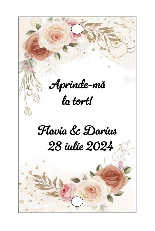 Eticheta artificii tort/ Artificii tort cu eticheta personalizata