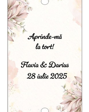 Eticheta artificii tort/ Artificii tort cu eticheta personalizata