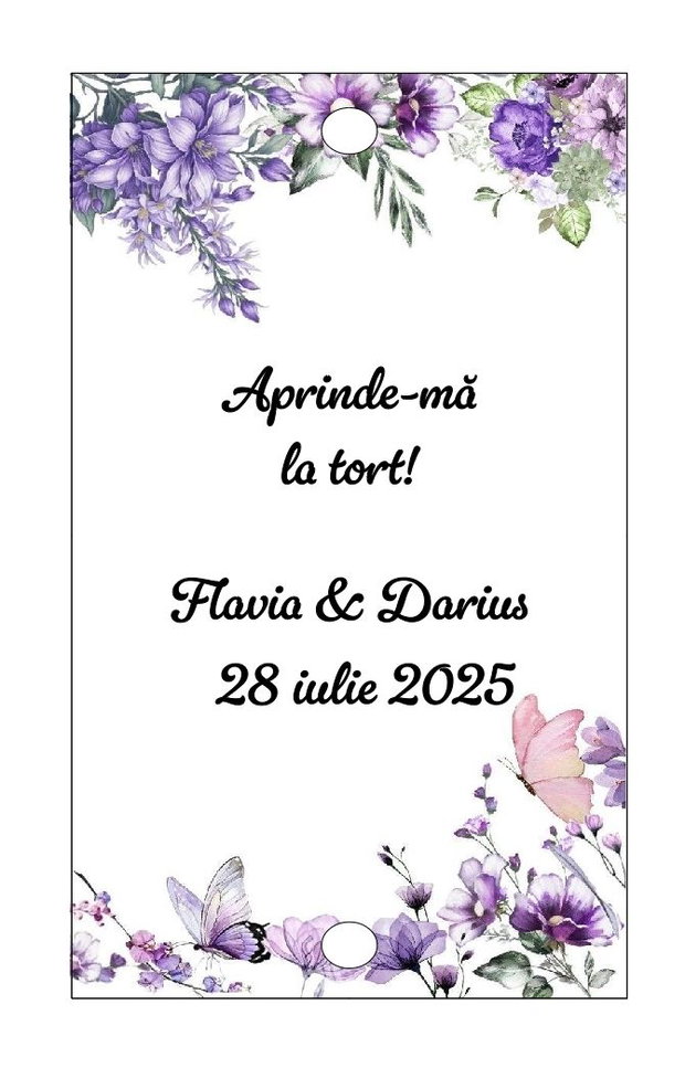 Eticheta artificii tort/ Artificii tort cu eticheta personalizata