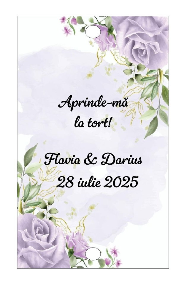 Eticheta artificii tort/ Artificii tort cu eticheta personalizata