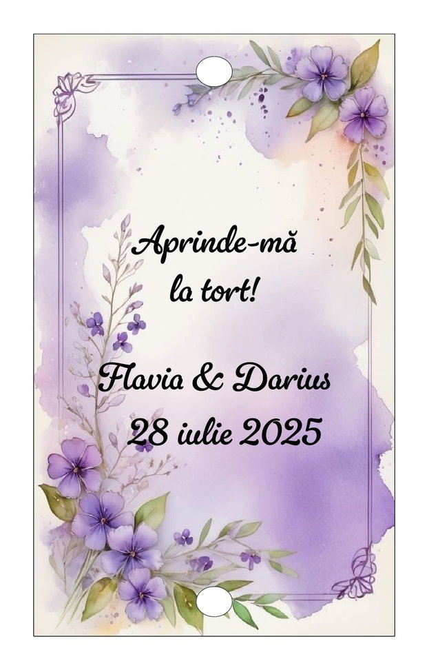 Eticheta artificii tort/ Artificii tort cu eticheta personalizata