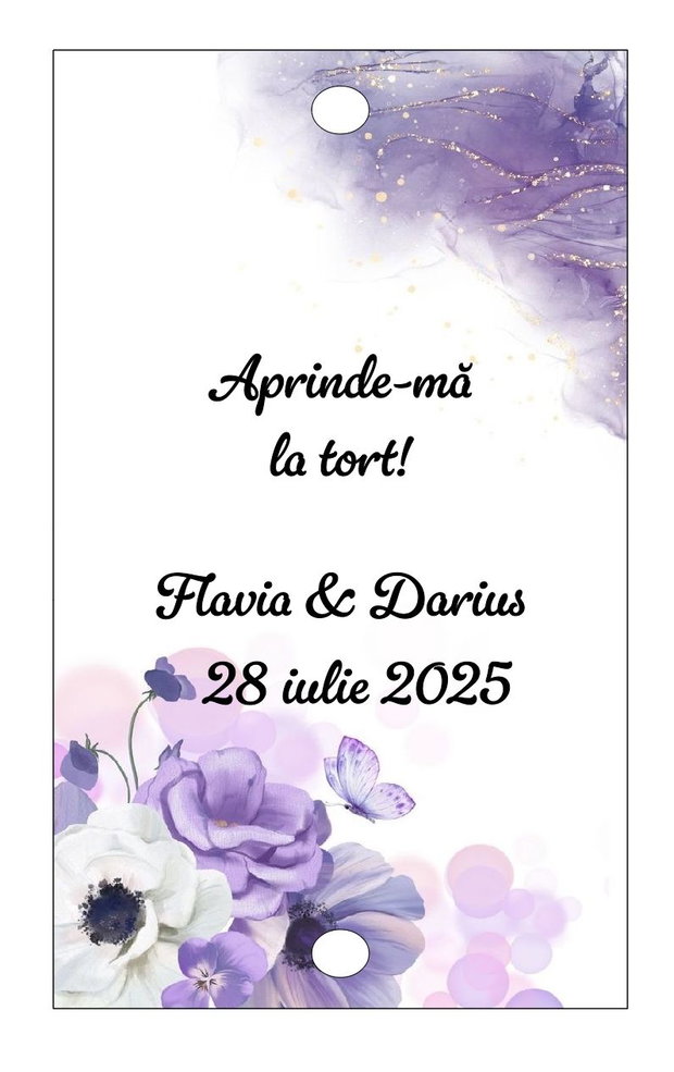 Eticheta artificii tort/ Artificii tort cu eticheta personalizata
