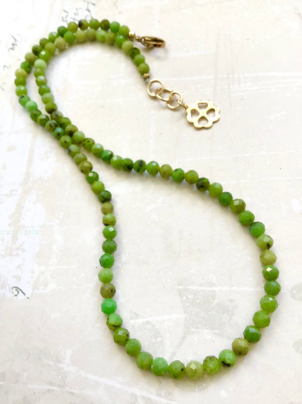 Colier CHOKER Crisopraz