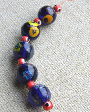 Margele sticla lampwork 11 buc. (M 16)