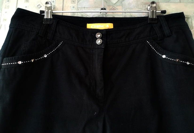 pantaloni / blugi negri bumbac , Crisca ,40