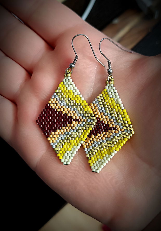 Cercei Otel inoxidabil Broderie Margele Myiuki Delica