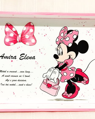 Tavita de mot fetita cu Minnie