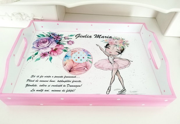 Tavita de mot fetita cu balerină