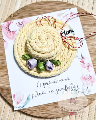 Martisor palarie galbena