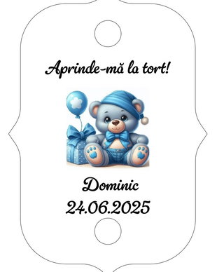 Eticheta artificii tort botez/Onomastica/ Artificii tort cu eticheta personalizata