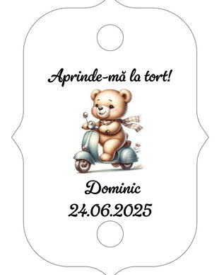 Eticheta artificii tort botez/Onomastica/ Artificii tort cu eticheta personalizata
