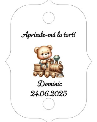 Eticheta artificii tort botez/Onomastica/ Artificii tort cu eticheta personalizata