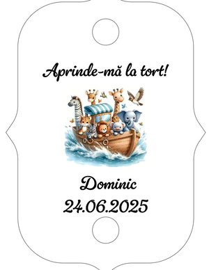 Eticheta artificii tort botez/Onomastica/ Artificii tort cu eticheta personalizata