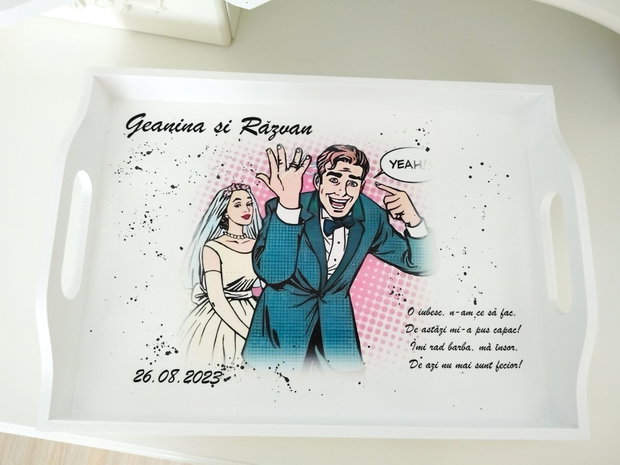 Tavita pentru mire cu tema Gata!