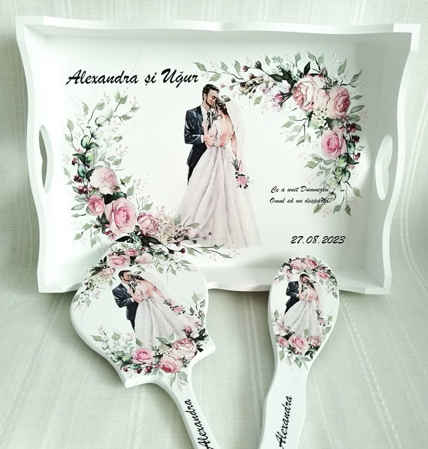 Tavita pentru mireasa cu miri romantici