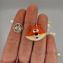 Mărțișor pin vulpoi