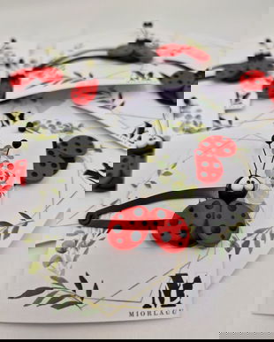 Pachet 10 clame-mărțișor buburuze