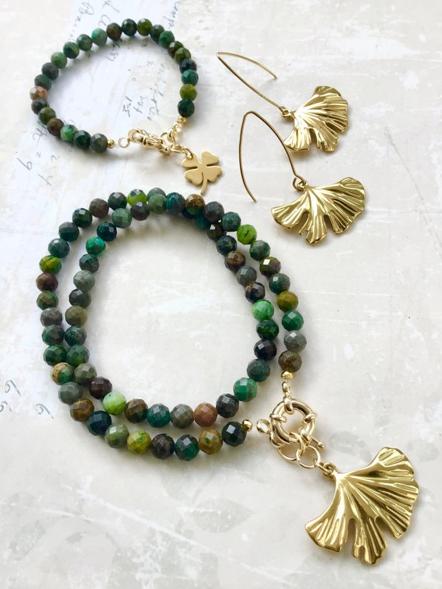 Colier CHOKER smarald african