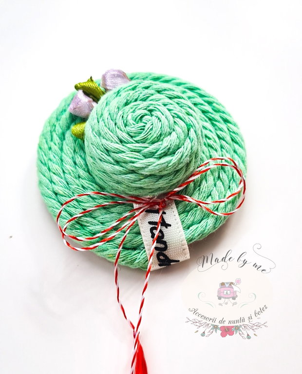 Martisor palarie verde mint