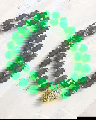 Colier CHOKER onix verde