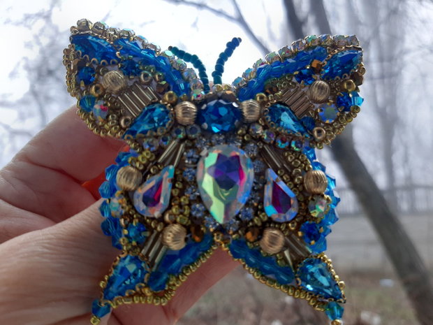 Brosă fluture Mărțișor