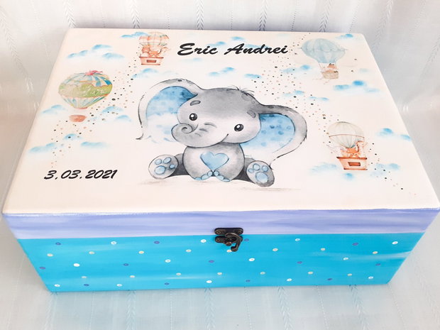 Cutie de trusou botez sau mot cu elefănțel