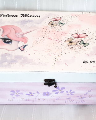 Cutie de trusou botez sau mot cu inorog