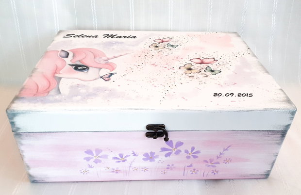 Cutie de trusou botez sau mot cu inorog