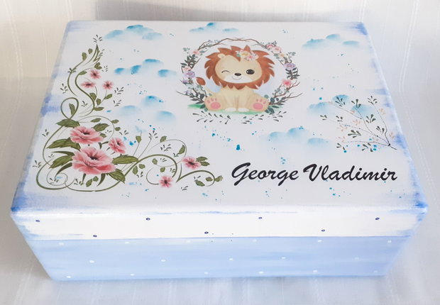 Cutie de trusou botez sau mot cu micul leu