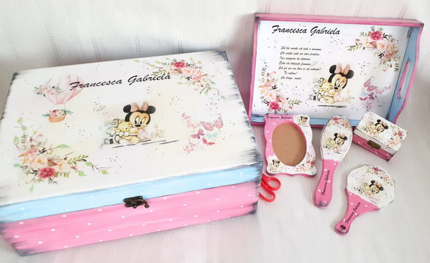 Cutie de trusou botez sau mot cu Minnie