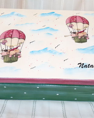 Cutie de trusou botez sau mot cu ursuleți în balon