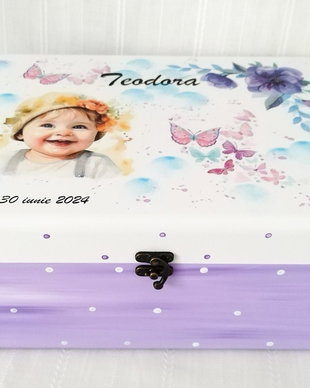Cutie de trusou botez sau mot pentru fetiță