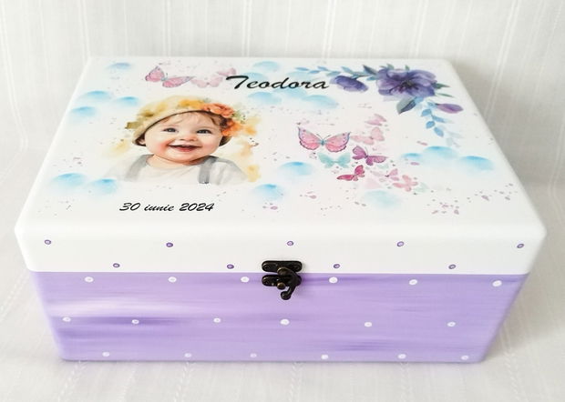 Cutie de trusou botez sau mot pentru fetiță