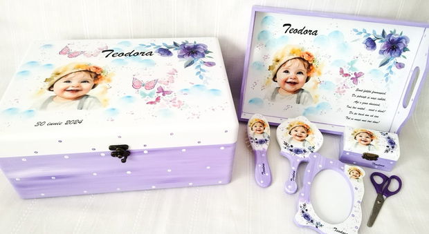 Cutie de trusou botez sau mot pentru fetiță
