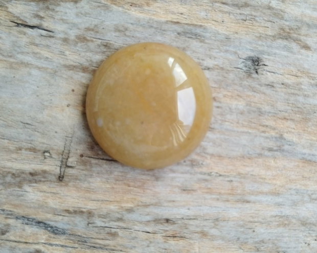 Cabochon aventurin galben, 25 mm