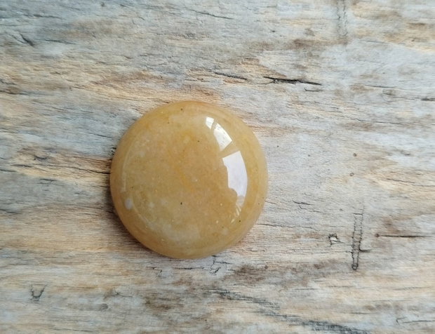 Cabochon aventurin galben, 25 mm