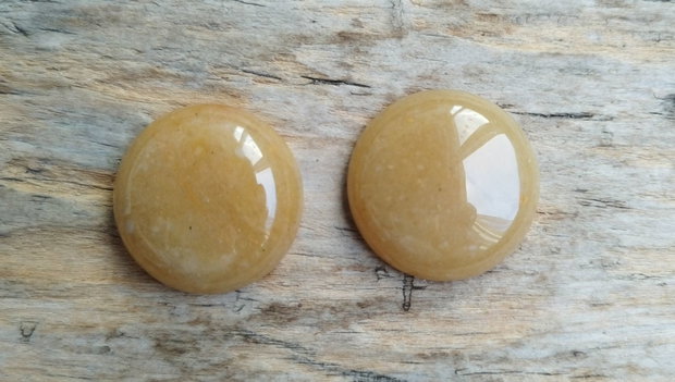 Cabochon aventurin galben, 25 mm
