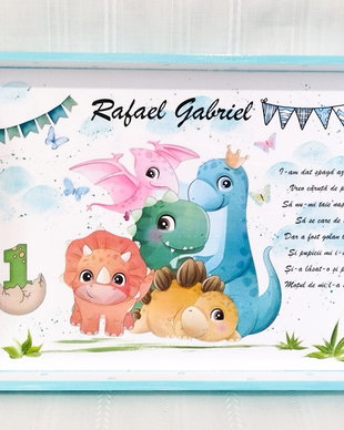 Tavita de mot baietel cu dinozauri