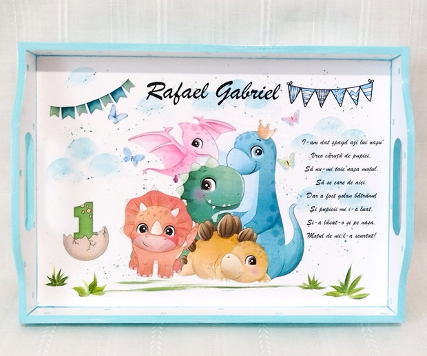 Tavita de mot baietel cu dinozauri